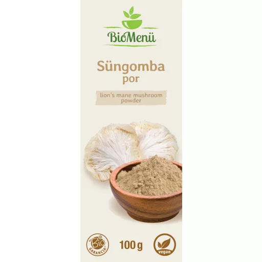 BioMenü Bio SOPLÓWKA JEŻOWATA grzyb proszek 100 g etykieta
