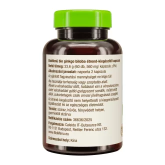 BioMenü ekologiczne kapsułki z miłorzębem japońskim 60 szt. obraz produktu