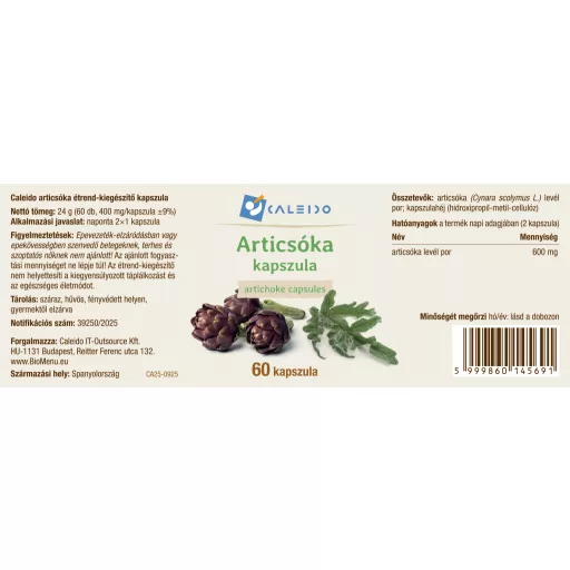 Caleido Karczoch kapsułki 60 szt etykieta
