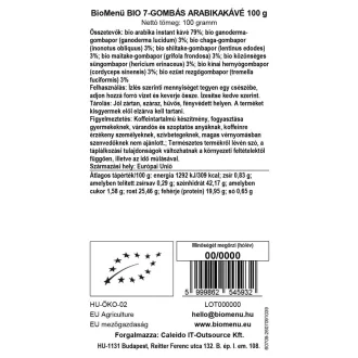 BioMenü Bio 7-Grzybowa Kawa Arabica 100 g obraz produktu